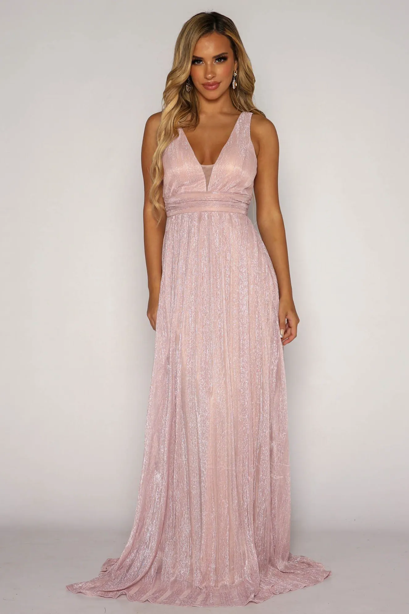 ANIYA Gown in Shimmer Pink (XS,S - Clearance Sale)