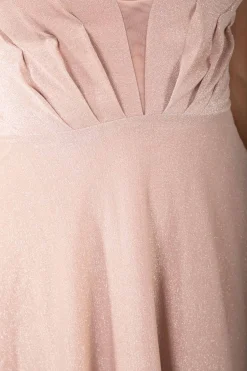 Charmaine Dress - Shimmer Nude (XS - Clearance Sale)