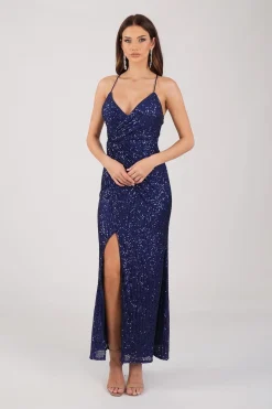 Clarice Sequin Maxi Dress - Navy