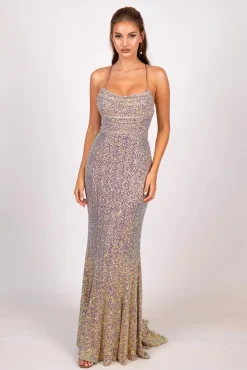 Eloisa Sequin Gown - Metallic Bronze