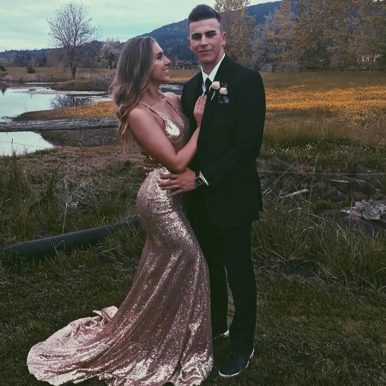 Estelle Gown - Rose Gold (L & XL - Clearance Sale)