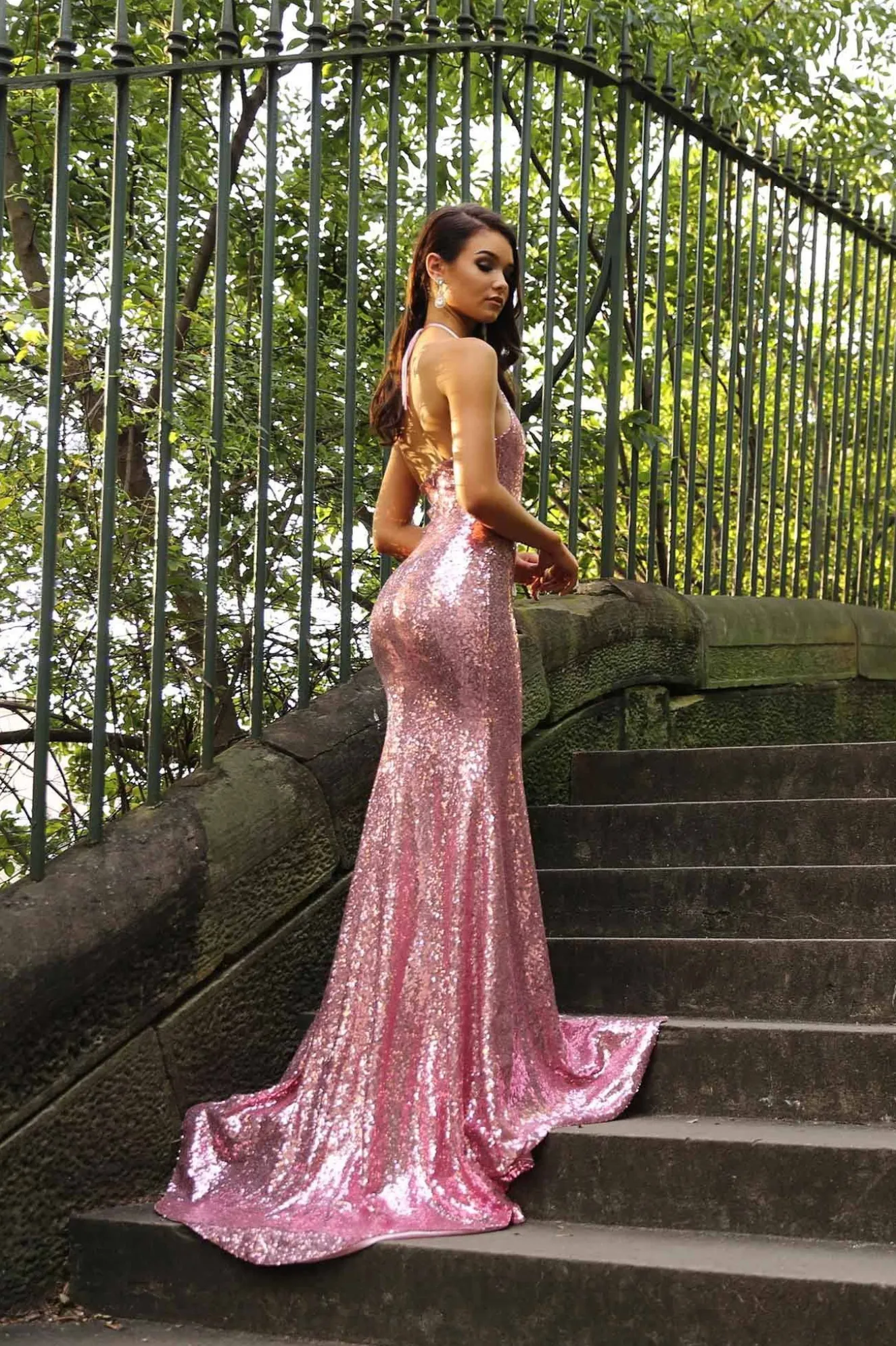 Estellina Gown - Pink Orchid (M & XL - Clearance Sale)