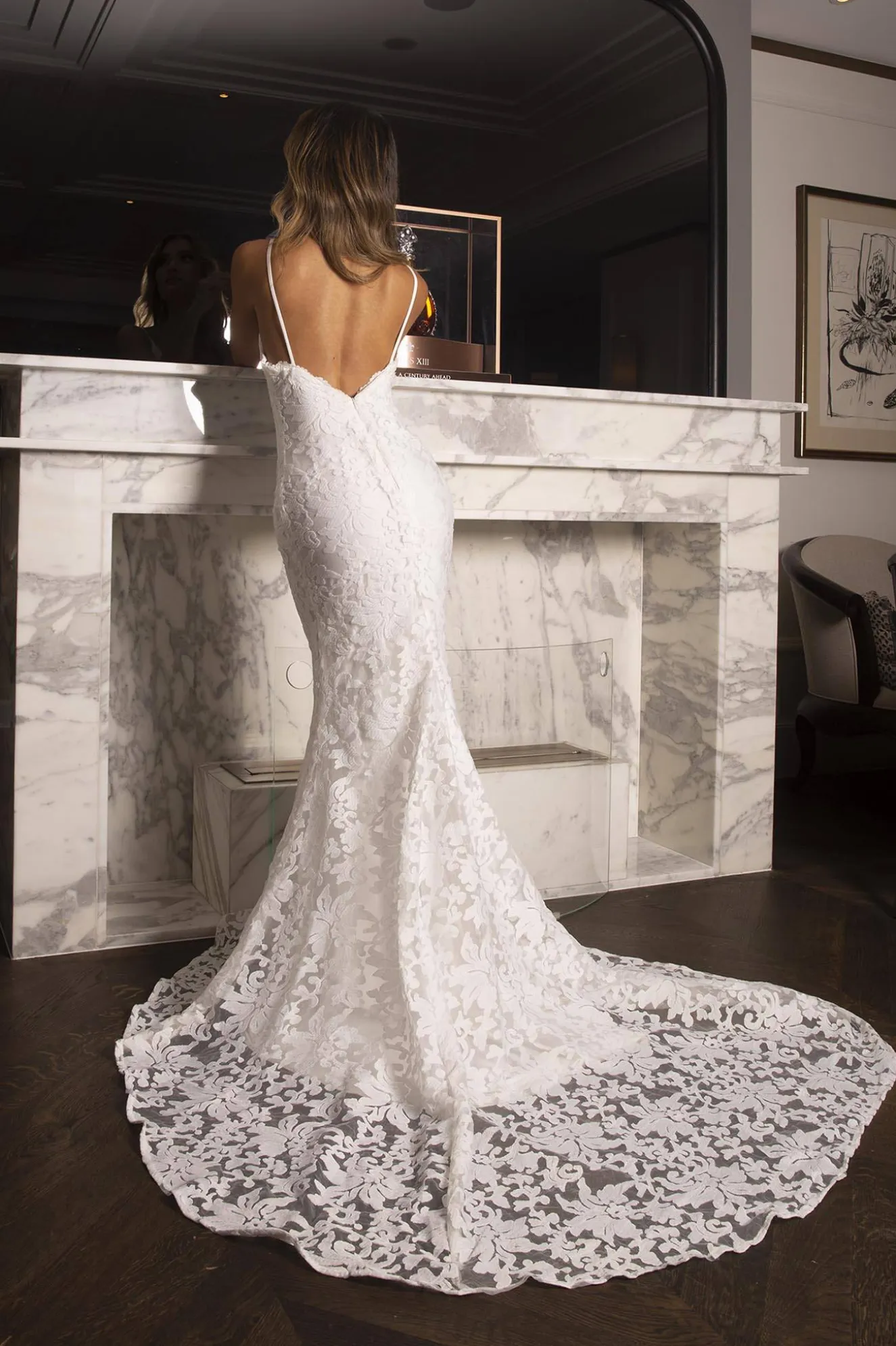 Florentina Lace Gown - White
