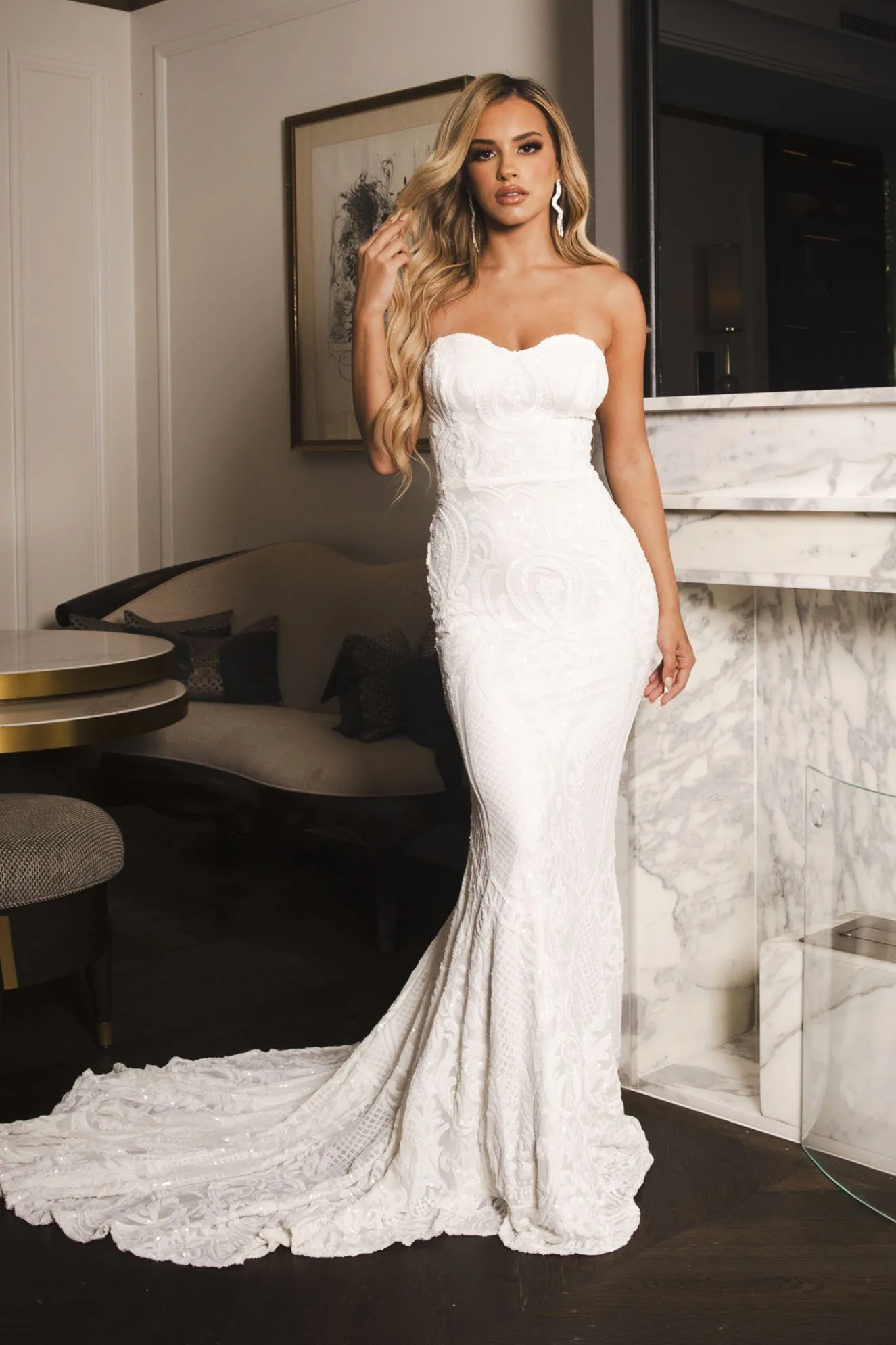 Gianna Gown - White/White
