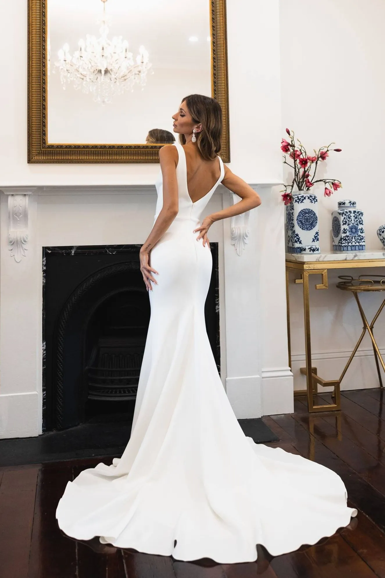 Kalani Crepe Gown - Ivory