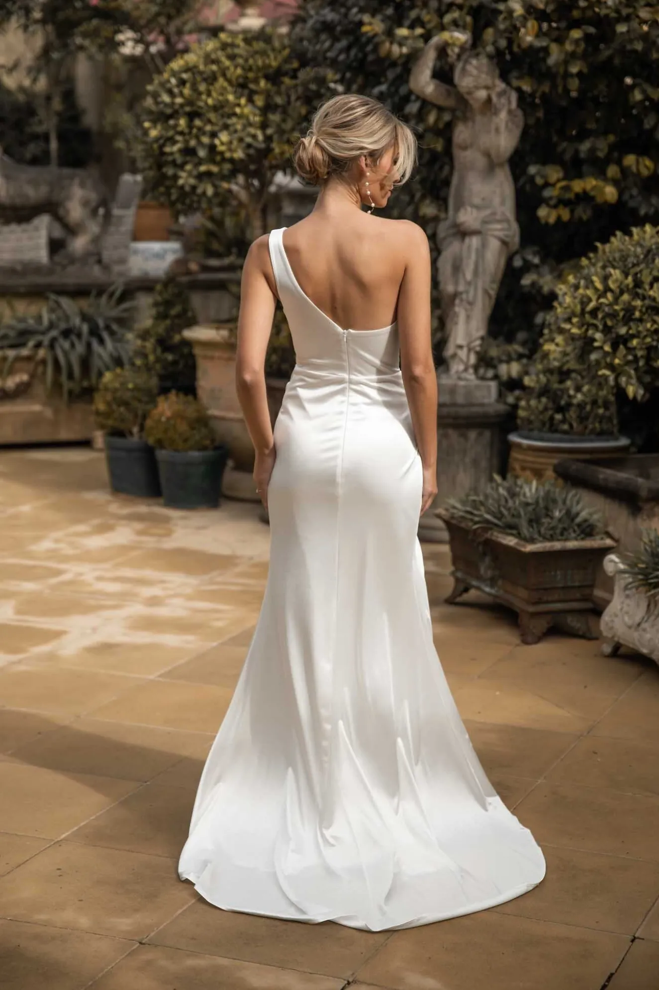 Kendra Luxe Stretch Satin Gown - Ivory
