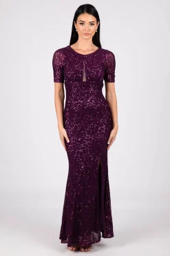 Linda Sequin Maxi Dress - Purple (S & L - Clearance Sale)