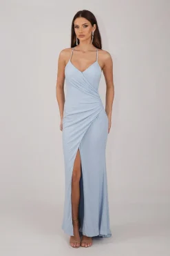 Lucia Maxi Dress - Shimmer Baby Blue