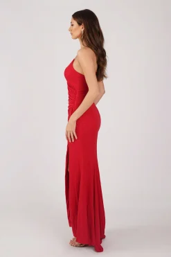 Lucia Maxi Dress - Shimmer Red