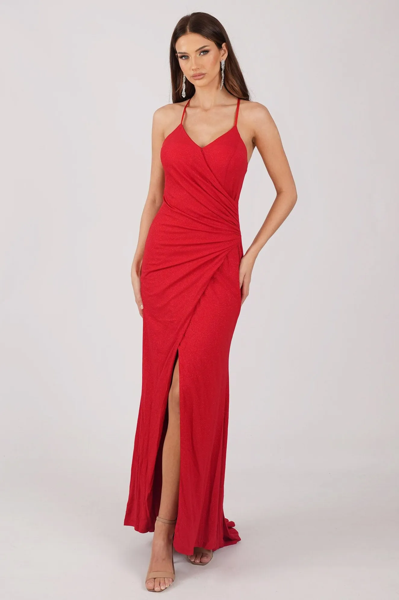 Lucia Maxi Dress - Shimmer Red