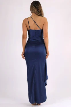 Shay One Shoulder Maxi Dress - Navy