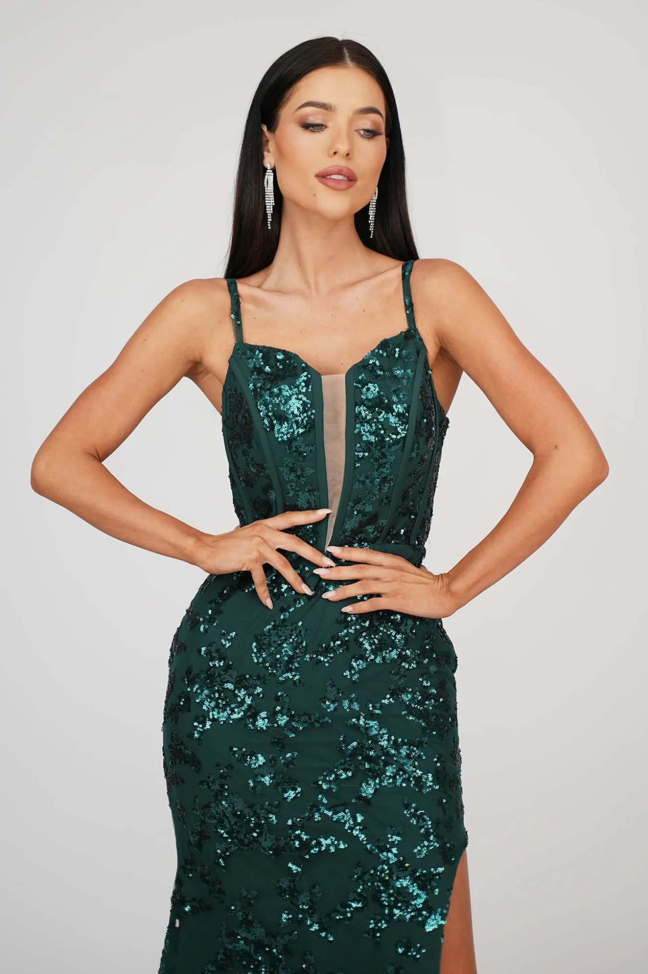Tatiana Corset Gown - Emerald (XS - Clearance Sale)